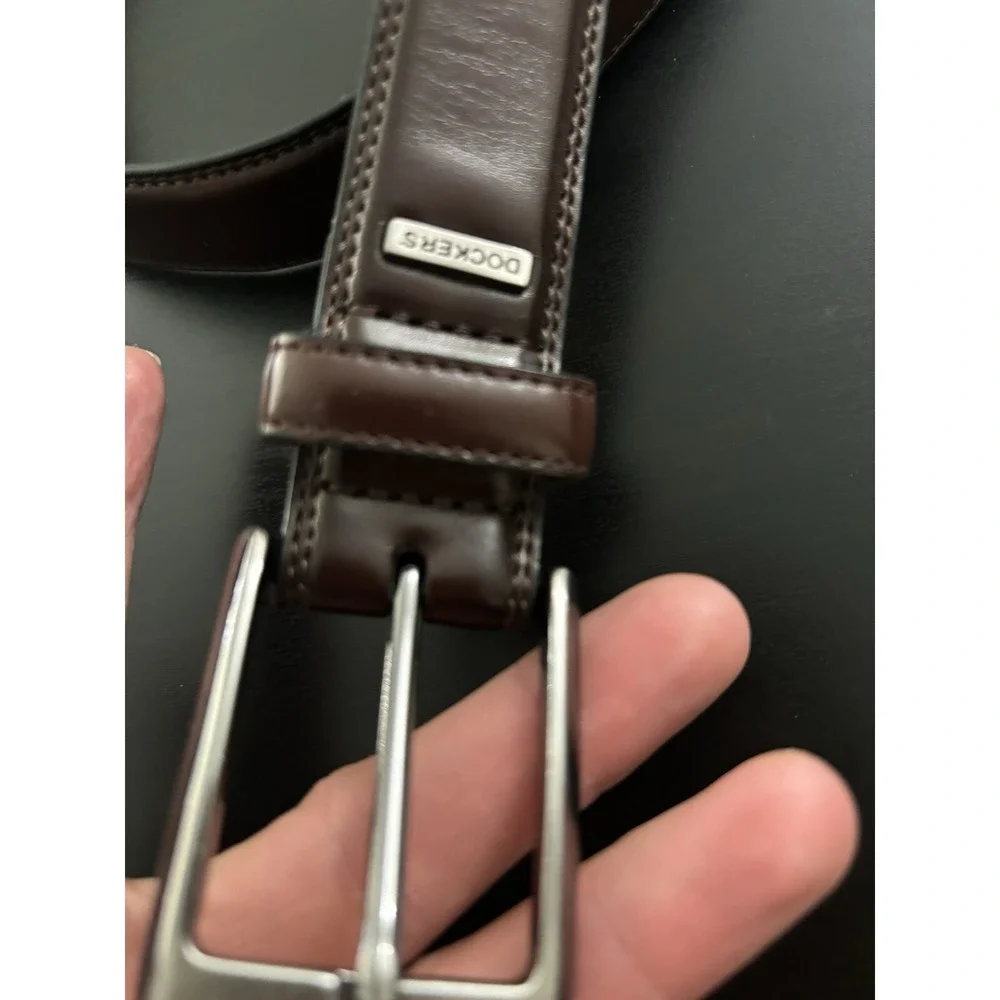 Dockers Leather‎ Dress Belt Walnut Brown Size 36 Men's